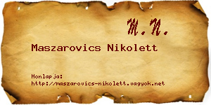 Maszarovics Nikolett névjegykártya